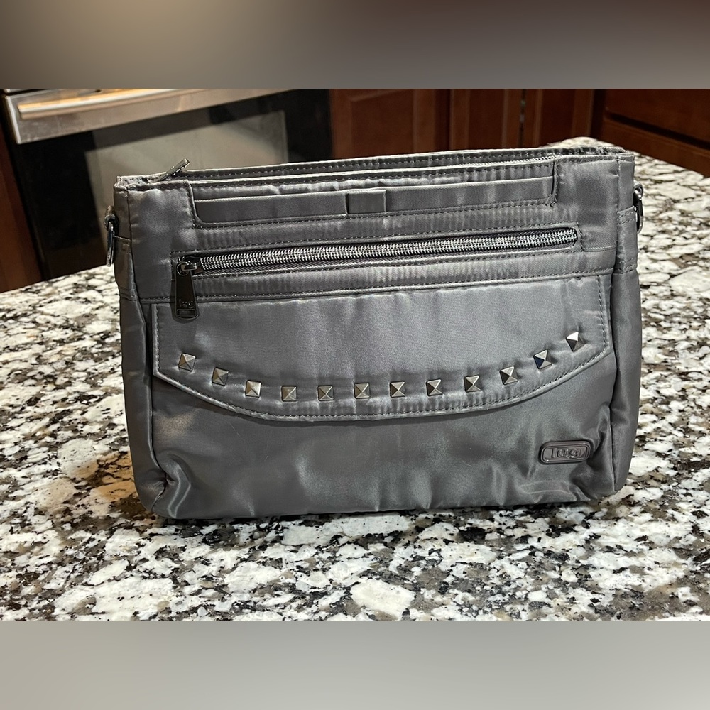 Gray Lug Pacer Crossbody Bag